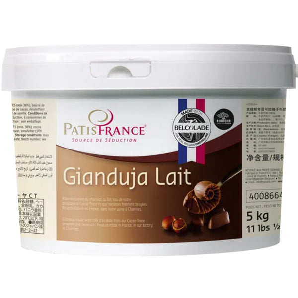 PATISFRANCE - GIANDUJA MILK CHOCOLATE PAIL 5KG
