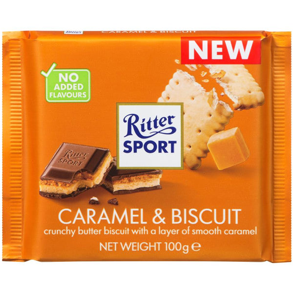 RITTER - CARAMEL & BISCUIT BAR 100GR
