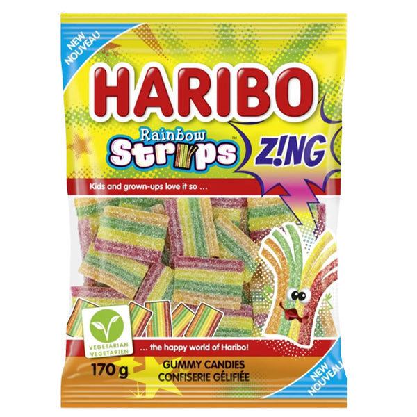 HARIBO - RAINBOW STRIPS 170GR