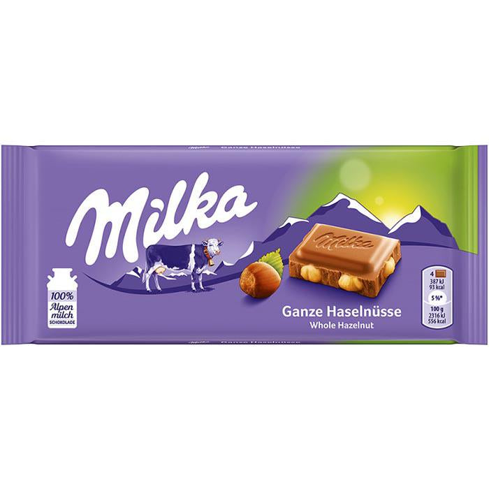 MILKA - HAZELNUTS 100GR