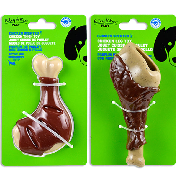RILEY N REX - CHICKEN SCENTED TOY LEG OR CHICKE THIGH 12x1 PK