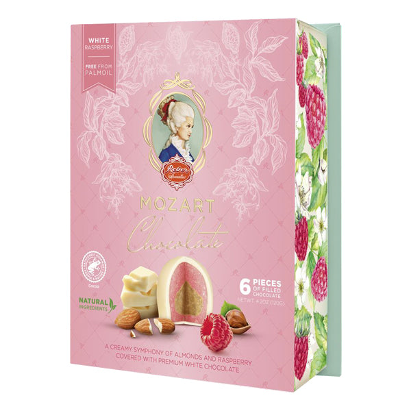 REBER - CONSTANZE MOZART WHITE RASPBERRY GIFT BOX 120GR