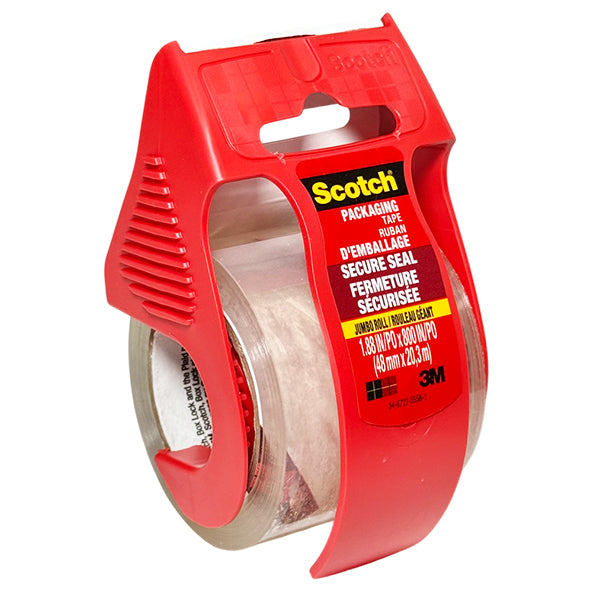 SCOTCH - SECURE SEAL PACKAGING TAPE WITH DISPENSER 36x1 PK