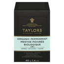 TAYLORS OF HARROGATE - ORGANIC PEPPERMINT TEA  50GR 6x20 PK