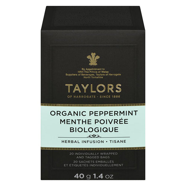 TAYLORS OF HARROGATE - ORGANIC PEPPERMINT TEA  50GR 6x20 PK