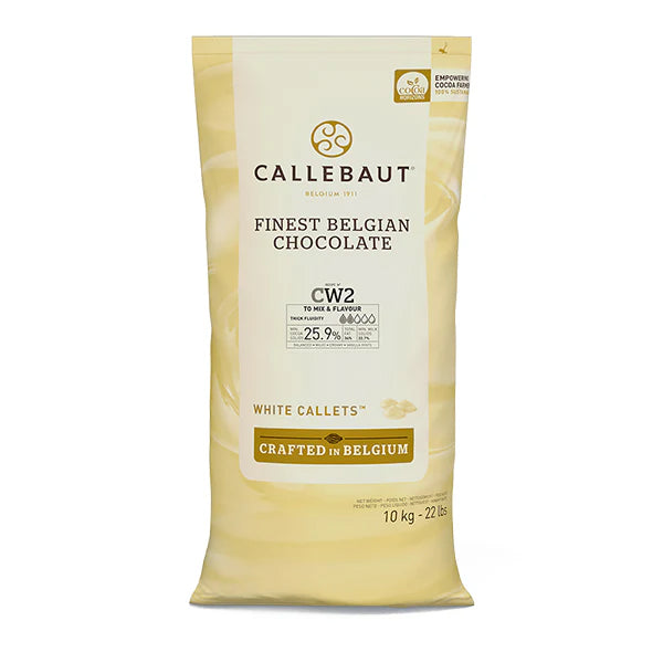 CALLEBAUT - WHITE CHOCOLATE CALLETS W2NV-595 2x10 KG