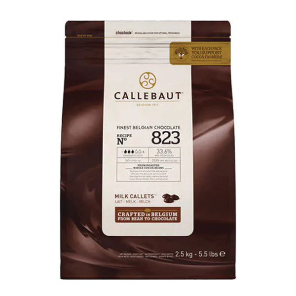 CALLEBAUT - MILK CHOCOLATE 33.6% CALLETS 823-CAU-76 8x2.5 KG