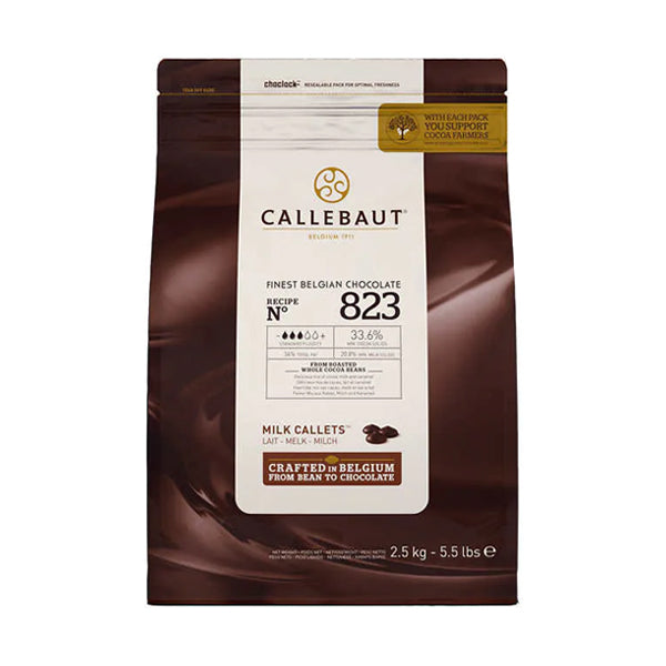 CALLEBAUT - MILK CHOCOLATE 33.6% CALLETS 823-CAU-76 2.5KG