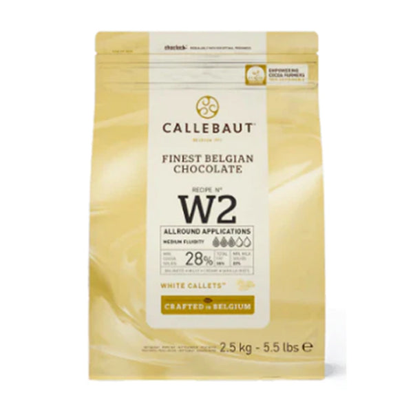 CALLEBAUT - WHITE CHOCOLATE CALLETS W2CAU-76 2.5KG