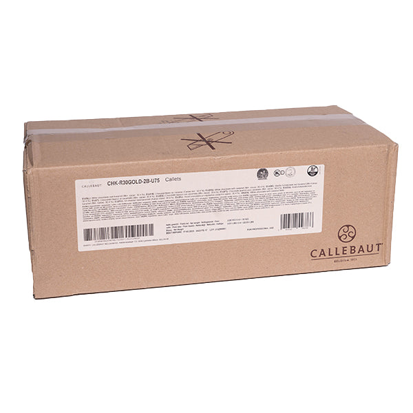 CALLEBAUT - GOLD WHITE CHOCOLATE CALLETS CARAMEL TASTE 4x2.5 KG
