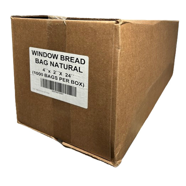 MPC PAPER - WINDOW BREAD BAG BROWN 4X2X24 1000EA