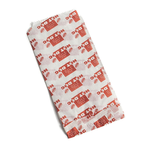 MPC PAPER - HOTDOG PRINTED BAG 3-1/2X1-1/4X7-1/2in 1000EA