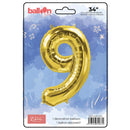EPC - GOLD FOIL NUMBER 9 BALLOON 34IN 1UN