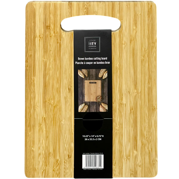 ITY - BROWN BAMBOO CUTTING BOARD EA