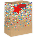 EPC - KRAFT STAR STAMP GIFTBAG JUMBO 1 UN