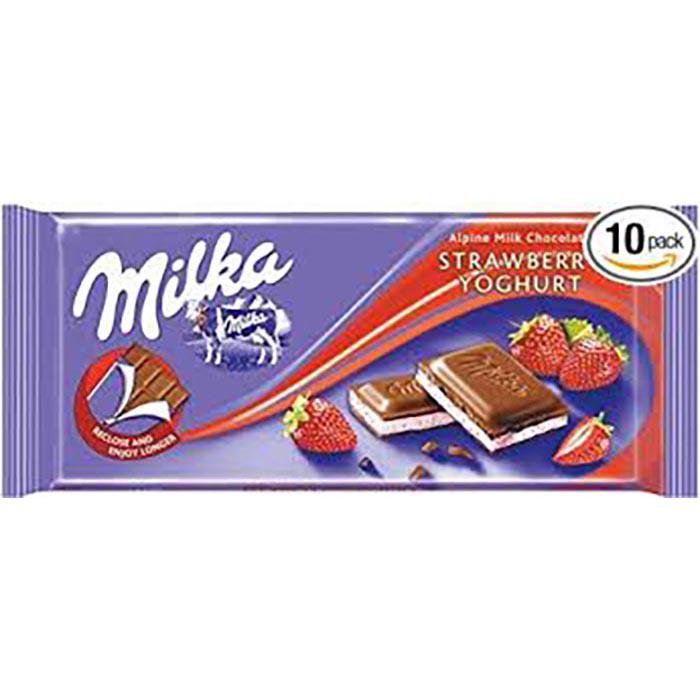 MILKA - STRAWBERRY YOGHURT 100GR