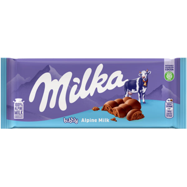 MILKA - BUBBLY ALPINE MILK CHOCOLATE 14x90 GR