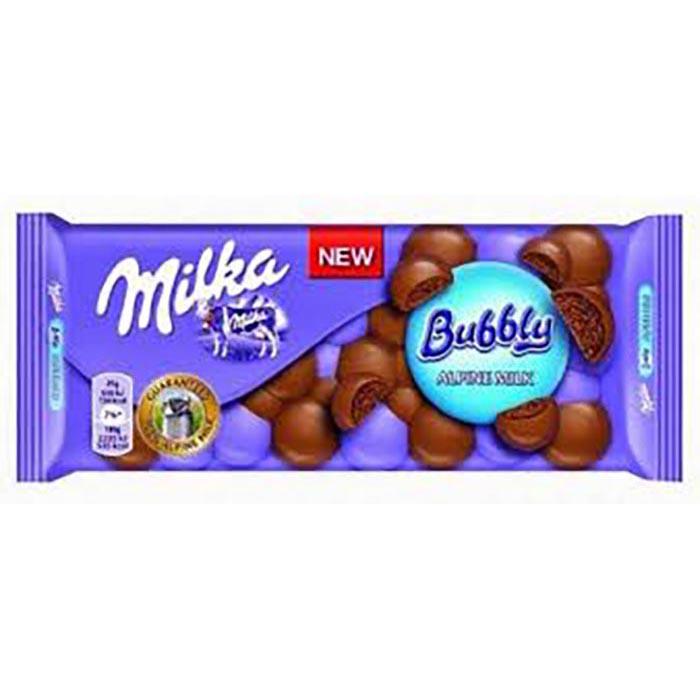 MILKA - BUBBLY ALPINE MILK CHOCOLATE 90GR