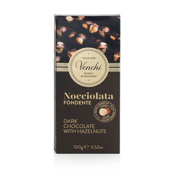 VENCHI - DARK CHOCOLATE WITH HAZELNUT 100GR