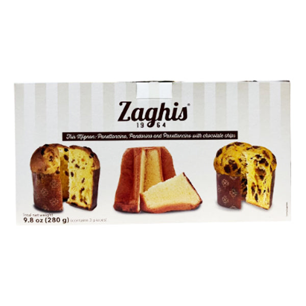 ZAGHIS - TRIS PANETTONCINI CLASSISC/ CHOCOLATE 280GR