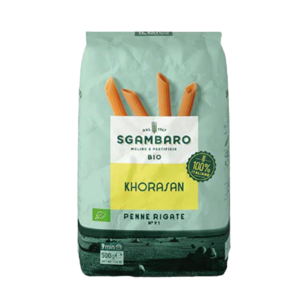 SGAMBARO - ORGANIC KHORASAN PENNE RIGATE 500GR