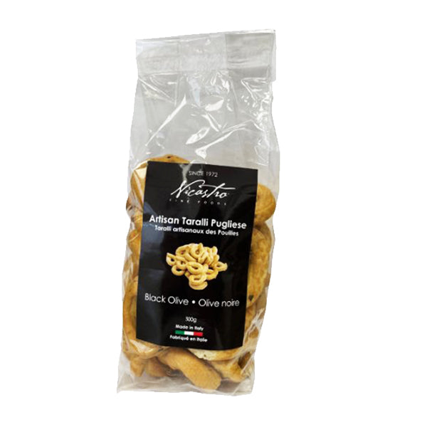 NICASTRO - ARTISAN TARALLI  WITH BLACK OLIVES 300GR