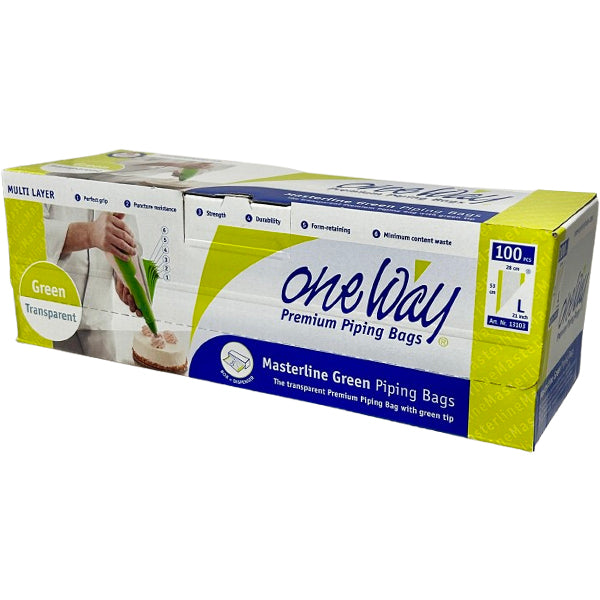ONE WAY - MASTERLINE GREEN  21in PIPING BAGS 100EA