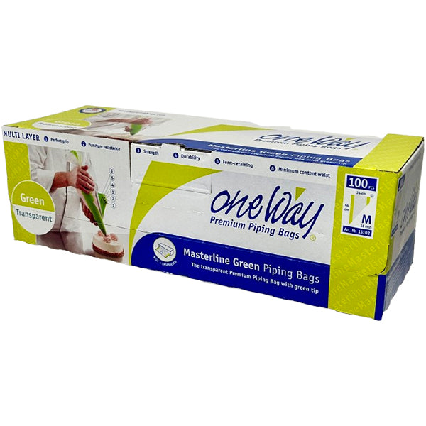 ONE WAY - MASTERLINE GREEN  18in PIPING BAGS 4x100 EA