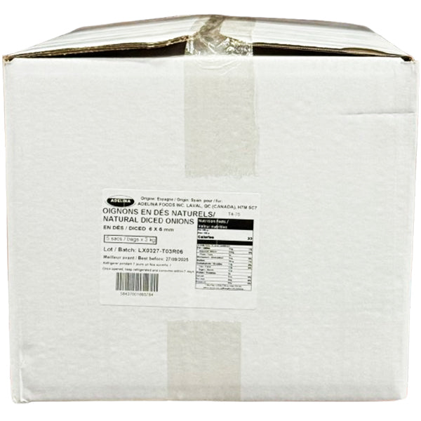 ADELINA - NATURAL DICED ONIONS 5x3 KG
