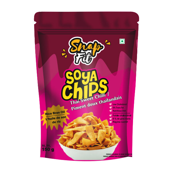 SNAPFIT - SOYA CHIPS THAI SWEET CHILLI 150GR