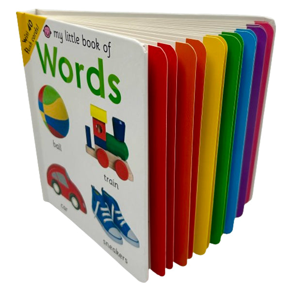 BABIES - MY LITTLE BOOK OF WORDS W/ 40 FLASH CARDS EA