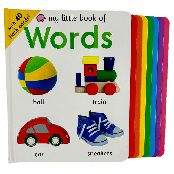 BABIES - MY LITTLE BOOK OF WORDS W/ 40 FLASH CARDS EA