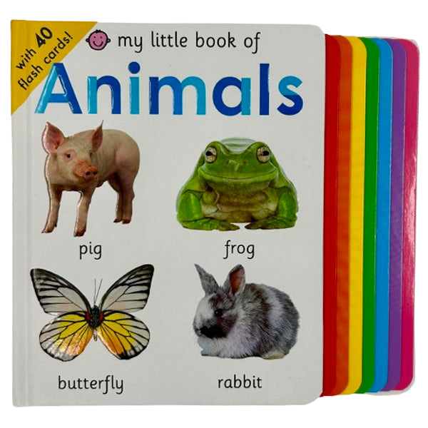 BABIES - MY LITTLE BOOK OF ANIMALS W/ 40 FLASH CARDS EA