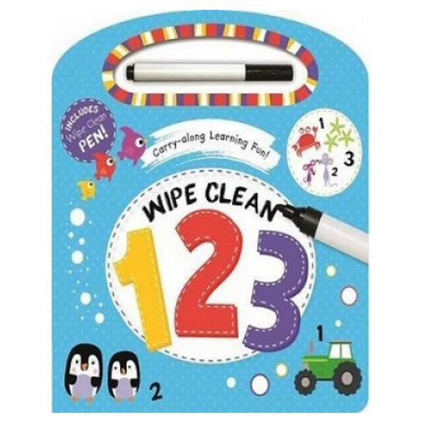 BABIES - BABY BOOK- WIPE CLEAN 123 HARD BOOK W/PEN EA