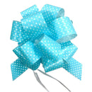 APEX - PULL BOW BLUE WHITE POLKA DOTS 5IN EA