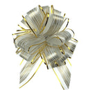 APEX ELEGANCE - 7" MIXED FABRIC PULL BOWS WHITE 1EA