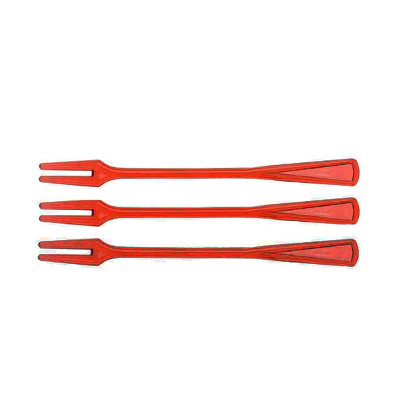 TOUCH - MINI RED PLASTIC FORKS 500EA