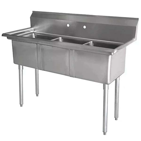 OMEGA - TRIPLE BOWL SINK 18"X18"X14" 1EA