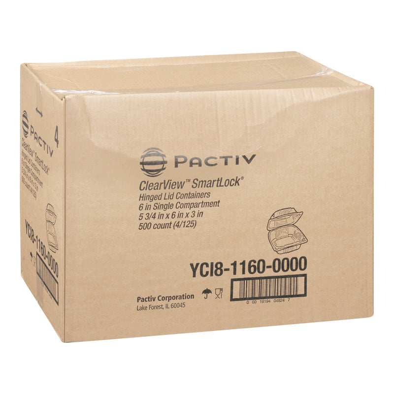 PACTIV - 6in HINGED CONTAINERS YCI811600000 4x125 EA