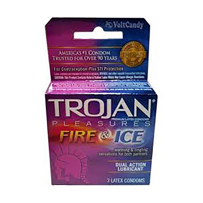 TROJAN - CONDOMS FIRE AND ICE 3EA