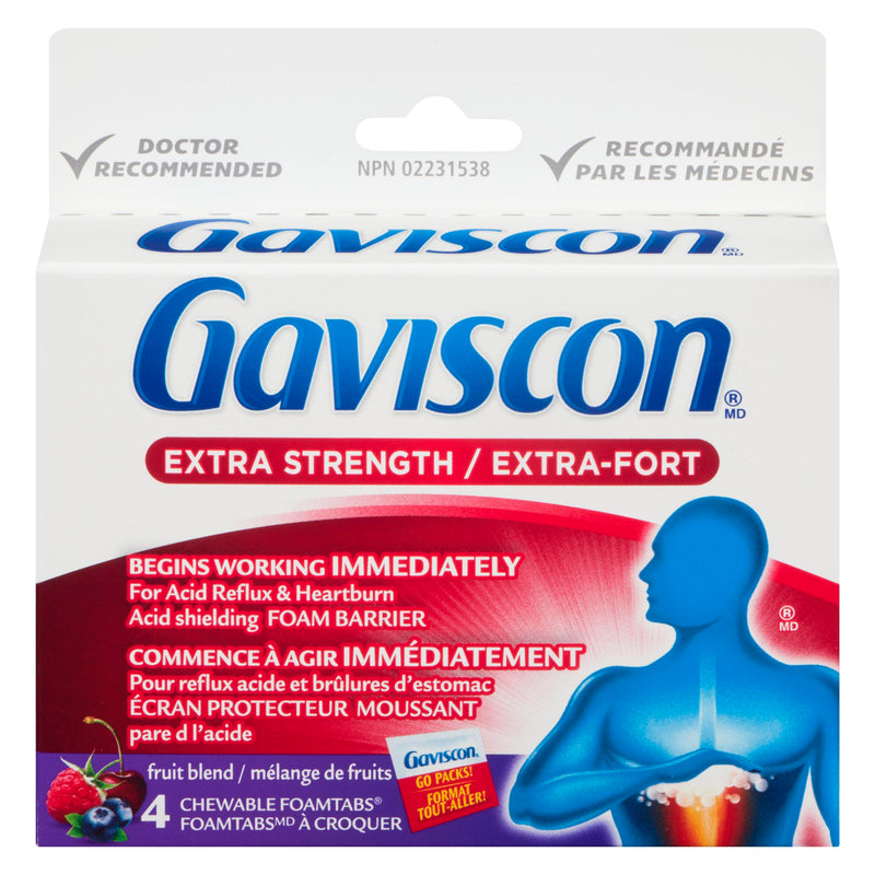 GAVISCON - EXTRA STRENGTH FRUIT BLEND CHEWABLE FOAM TABS 4EA