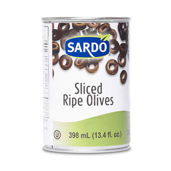 SARDO - SLICED RIPE OLIVES BLK 398ML