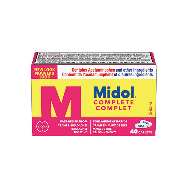 MIDOL - COMPLETE RELIEF FROM CRAMPS/HEADACHES 40CAPLETS