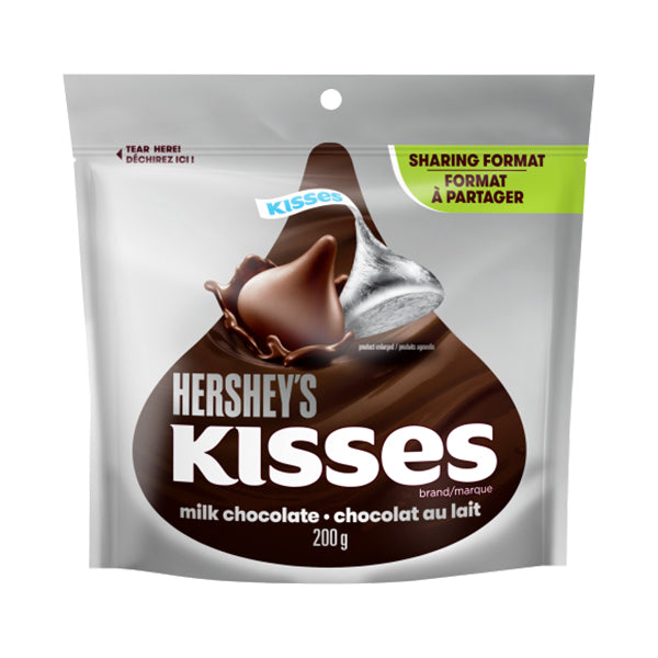 HERSHEY'S - KISSES MILK CHOCOLATE POUCH 200GR