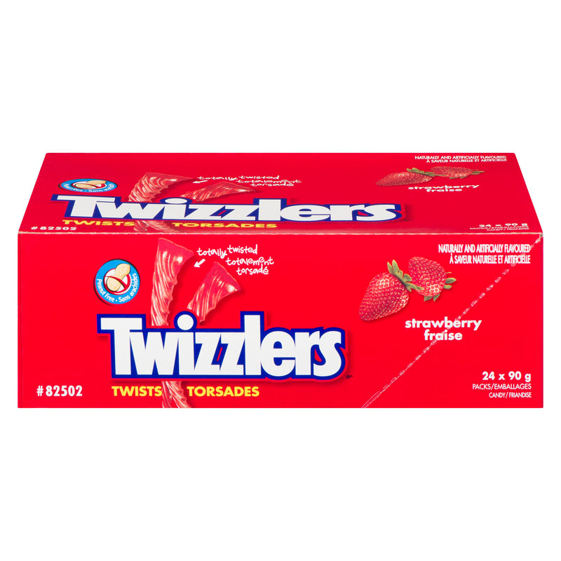 TWIZZLERS - TWISTS STRAWBERRY 24x90 GR