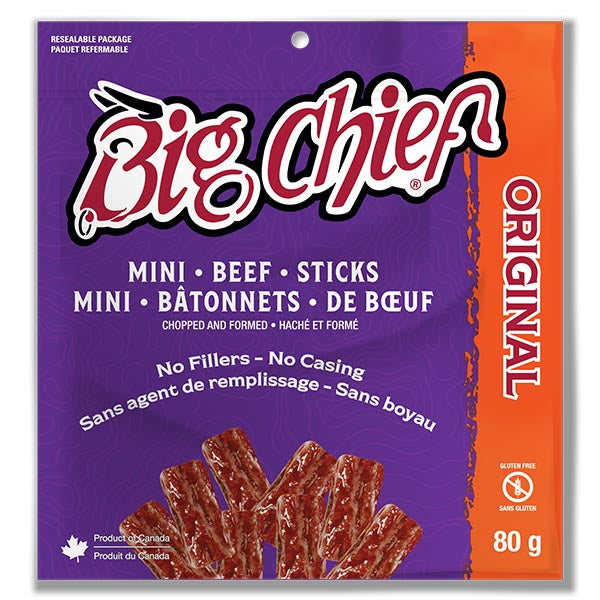 BIG CHIEF - MINI BEEF STICKS 80GR
