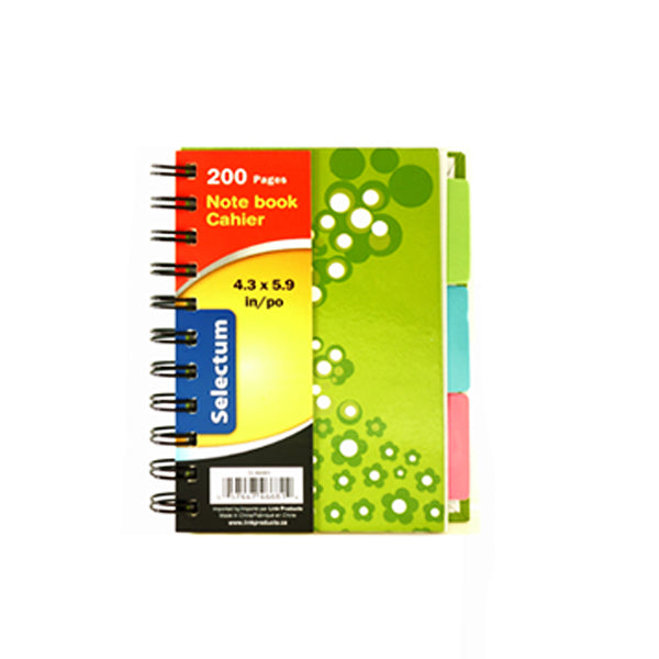 SELECTUM - 15x11CM COIL NOTEBOOK- BUBBLE DESIGN W/INDEX EA