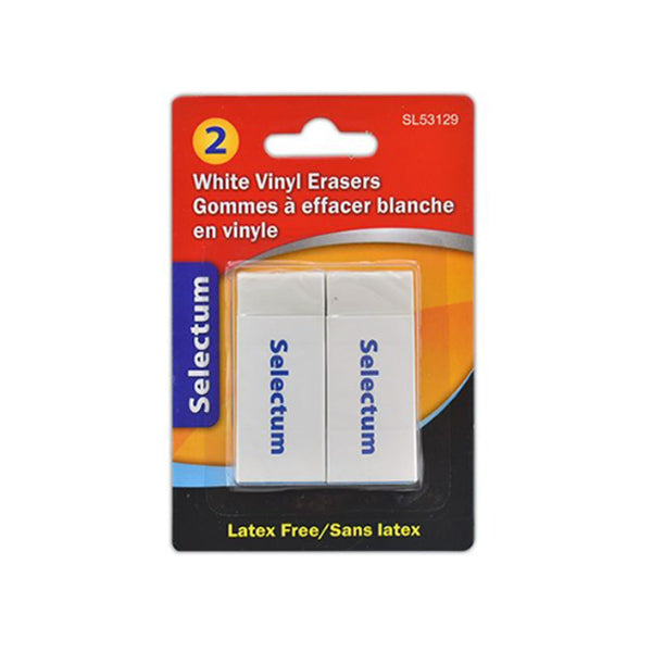 SELECTUM - WHITE ERASERS 2PK 2EA