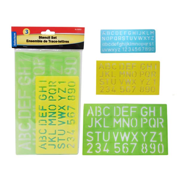 SELECTUM - 3PC STENCIL SET EA