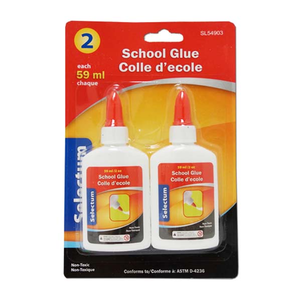 SELECTUM - 2pk WHITE SCHOOL GLUE 59ml EA